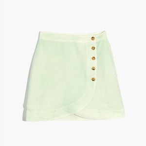 Madewell Linen-Blend Tulip-Hem Mini Skirt: Earth-Dyed Edition - NWT